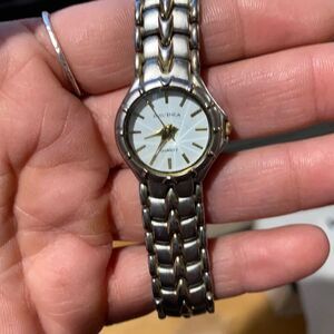 Ravinia Quartz Faceted Crystal Stainless Steel Ladies Watch